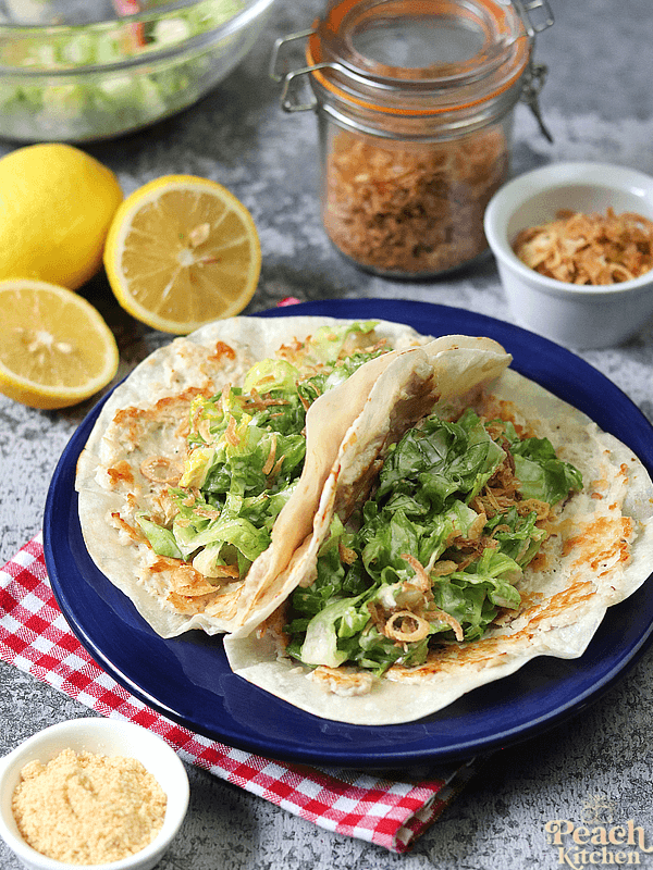 Chicken Caesar Smashed Tacos